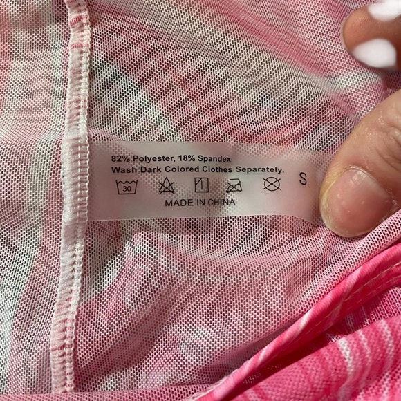 Vibrant Pink Swirl Bikini Bottom & Skirt - Picture 14 of 15